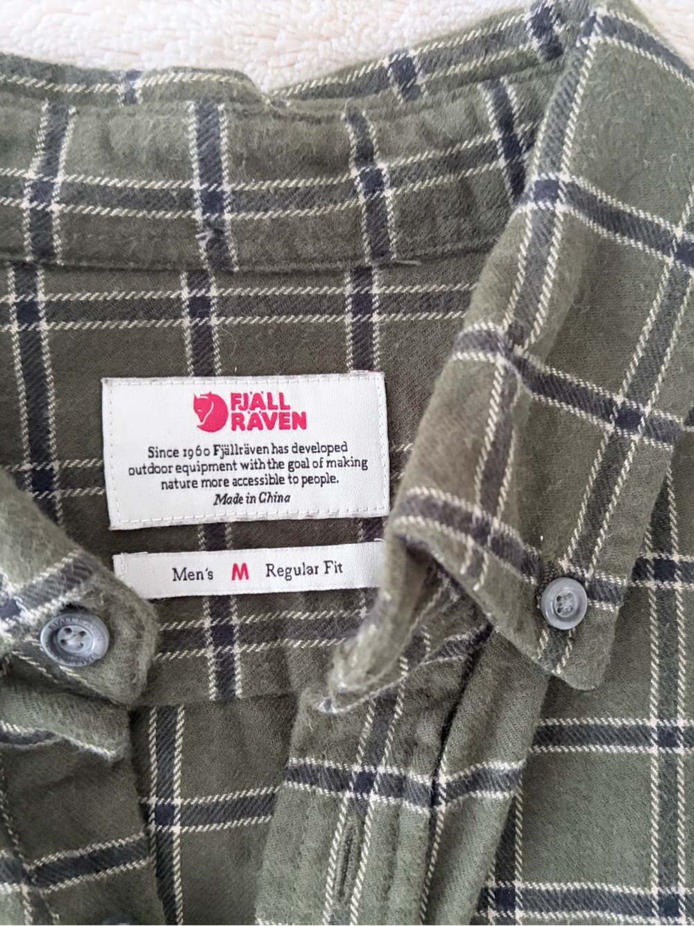 Fjallraven Men’s Flannel Shirt - Forest Green - M - Picture 2 of 8